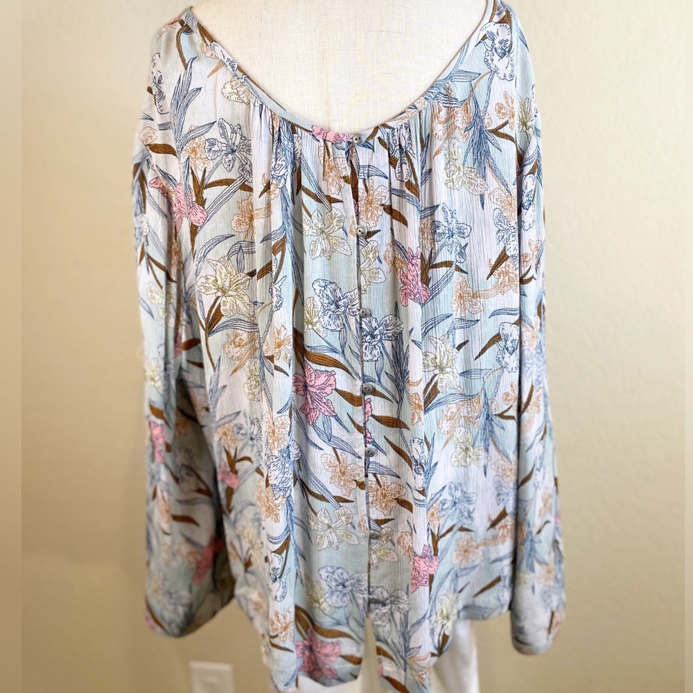 Melrose & Market Floral Boho Top (3X) - Picture 3 of 11